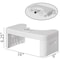 Basicwise Portable Squatting Bathroom Stool, White, 6.25-in. Toilet Assistance w/Freshener Space QI004647.WT - alternate 7